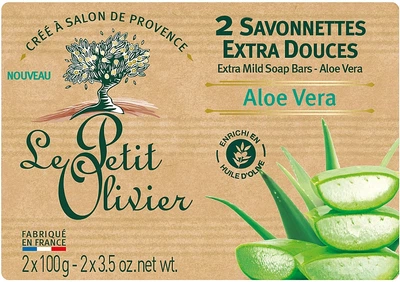 Мило екстраніжне з екстрактом алое віра - Le Petit Olivier Aloe Vera 2x100g (927432-37002)