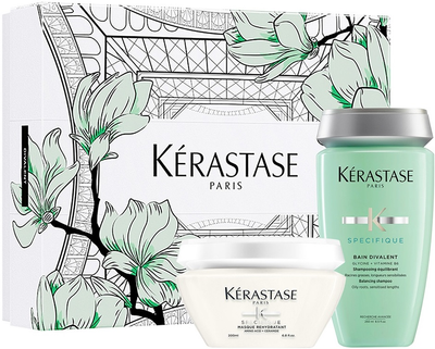 Zestaw do pielęgnacji włosów Kerastase Divalent Cofanetto Spring Bain Divalent szampon 250 ml + Maska rehydratant 200 ml (3474637144258)