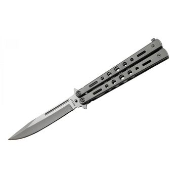 Ніж балісонг Grand Way 15084 R Silver grey anodized