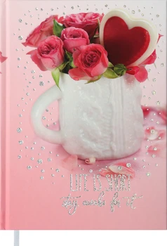 Ежедневник недатированный Buromax Romantic А5 на 288 страниц Розовый (BM.2040-10)