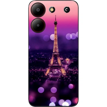 Силиконовый чехол SMTT для ZTE Blade A54 4G с картинкой Париж ночью
