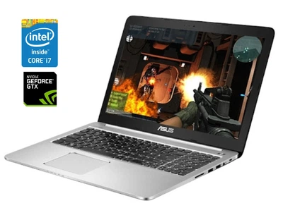 Ігровий ноутбук Asus K501UW / 15.6" (1920x1080) TN / Intel Core i7-6500U (2 (4) ядра по 2.5 - 3.1 GHz) / 16 GB DDR4 / 128 GB SSD M.2 + 500 GB HDD / nVidia GeForce GTX 960M, 2 GB GDDR5, 128-bit / WebCam б/в