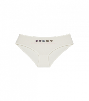 Подростковые трусы слипы для девочки с рисунком - Donella - 5024Y4 - 146-152 см - Молочный