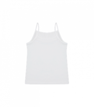 Однотонная майка для девочки - Donella - 431102 - 146-152 см - Белый