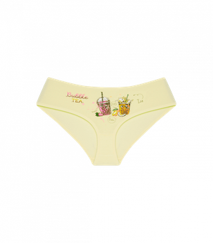 Підліткові труси сліпи для дівчинки з принтом Bubble TEA - Donella - 5024Y6 - 158-164 см - Жовтий