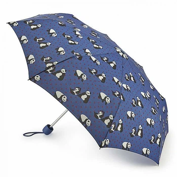 Зонт женский механический Fulton Minilite-2 L354 Pin Spot Panda синий