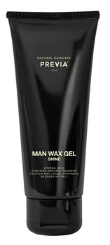 Гель-воск для стайлинга сильной фиксации с блеском Natural Haircare Previa Man Wax Gel Shine, 200 мл