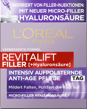 Krem do twarzy L'Oreal Paris Revitalift Filler na dzień 50 ml (3600523985319)