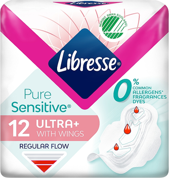 Гігієнічні прокладки, нормал, 12 шт. - Libresse Pure Sensitive Ultra 12шт (1132708-100626)