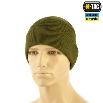 Шапка тонкая вязка акрил Olive M-Tac L/XL 100%