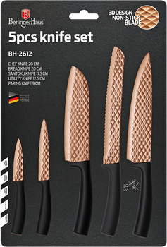 Набір ножів Berlinger Haus Rose Gold Edition 5 шт (BH/2612)