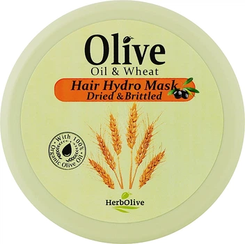 Маска для сухого волосся з пшеницею та олією оливи - Madis HerbOlive Hydro Hair Mask Olive Oil & Wheat 250ml (1135802-31163381)