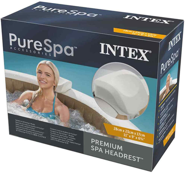 Подушка-підголівник Intex PureSpa Кремова (6941057413976)