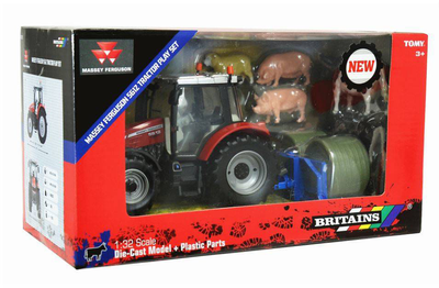 Traktor Britains Massey Ferguson z akcesoriami (0036881432050)