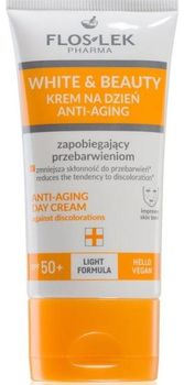 Krem do twarzy Floslek Pharma White & Beauty Anti-Aging SPF 50+ na dzień 30 ml (5905043022970)