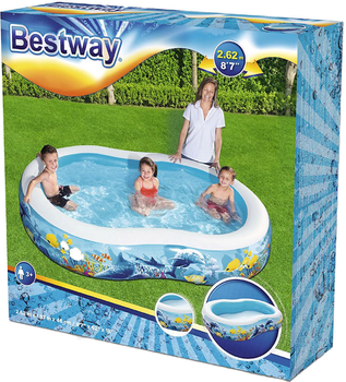 Nadmuchiwany basen dla dzieci Bestway 262 x 157 x 46 cm (6942138951486)