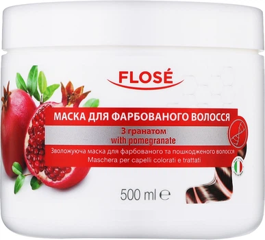 Маска для фарбованої та пошкодженої волосини з гранатом - Flose Colored Hair 500ml