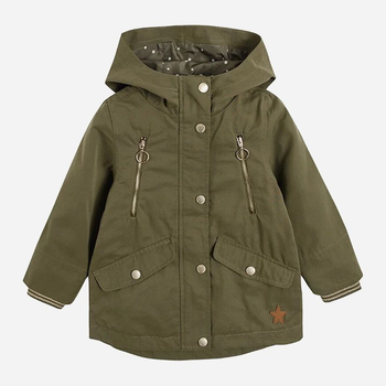 Kurtka parka dziecięca dla dziewczynki jesienna Cool Club COG2410188 110 cm Khaki (5903977140678)