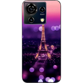 Силиконовый чехол SMTT для ZTE Blade V50 Vita с картинкой Париж ночью