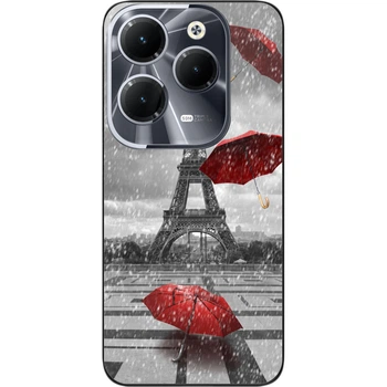 Бампер силиконовый чехол SMTT для Infinix Hot 40 Pro (X6837) с картинкой Париж