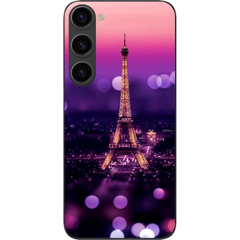 Силиконовый чехол SMTT для Samsung Galaxy S23 с картинкой Париж ночью