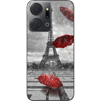 Бампер силиконовый чехол SMTT для Honor X7a с картинкой Париж