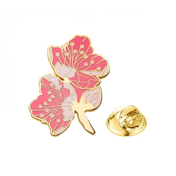 Брошь-значок BROCHE бижутерия Цветы Сакура розовая BRGV114136