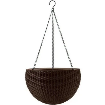 Підвісний горщик для квітів Keter Hanging Sphere Planter коричневий 229544