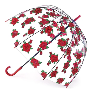Зонт-трость женский Fulton L042 Birdcage-2 Tattoo Rose (Тату из роз)