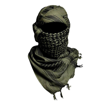 Арафатка шарф-шемаг тактическая Mil-Tec хлопок ONE SIZE 110х110 см Олива,Черный HALSTUCH 'SHEMAGH' 110X110 см OLIV/SCHW. (12610000)