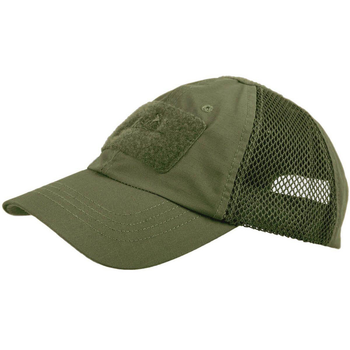 Бейсболка тактическая Helikon-tex с сеткой One size Олива BBC VENT CAP - POLYCOTTON RIPSTOP - OLIVE GREEN (CZ-BBV-PR-02)