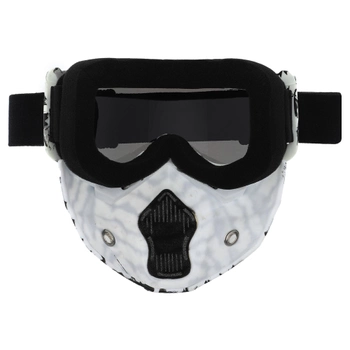 Защитная маска-трансформер очки пол-лица SP-Sport MZ-S Белый-Серый