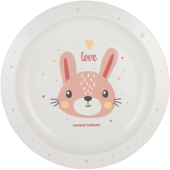 Тарілка пластикова Canpol Babies Cute Animals Зайчик (4/411_pin2)