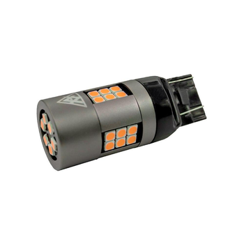 Светодиодная лампа Avolt W21/5W 3030-30smd canbus желтая 12-24v(14126)