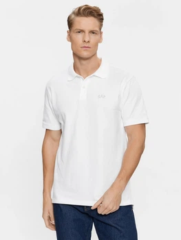 Поло длинное мужское GAP 586306-05 L Белое (1200119709330)