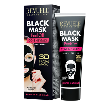 Черная маска для лица Revuele 3D Facial Peel Off с коэнзимом 80 мл. (120067)