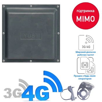 Антенна YUST панельная MIMO GSM 3G/4G LTE 2x17 dBi 900-2700 МГц репитер