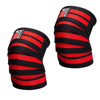 Коленные бинты Gorilla Wear Knee Wraps Black/Red (250 см, пара)