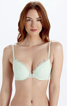 Бюстгальтер Pretty Polly Lola PDL005 мереживний push up plunge мʼятний глибоке декольте підтримка 75B Зелений (5053014928339)