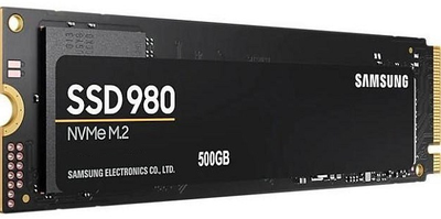 Твердотільний диск M.2 500GB Samsung 980 (PCIe 3.0 x4, NVMe 1.4, 3100/2600MB/sec) (MZ-V8V500BW)