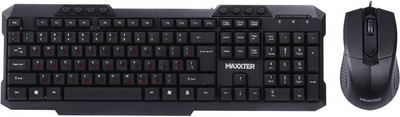 Клавіатура+миша Maxxter KMS-CM-02-UA Black USB (мультимедійні клавіші)