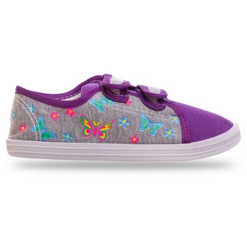 Кеди дитячі на липучці SP-Sport Butterfly 3982 34 Grey-Purple