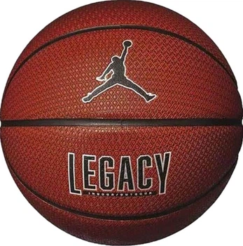 М'яч баскетбольний NIKE JORDAN LEGACY 2.0 8P DEFLATED AMBER/BLACK/METALLIC SILVER/BLACK size 7