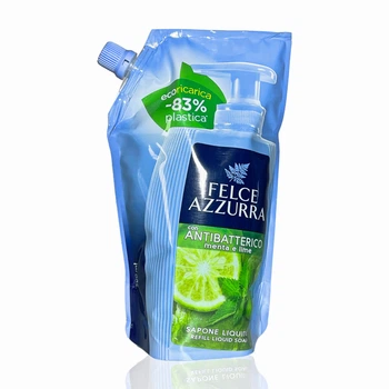 Мыло жидкое Felce Azzurra антибактериальная мята и лайм antibatterico menta e lime, 500 мл