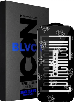 Защитное стекло для смартфона Apple iPhone 15 Pro Max ArmorStandart Space Black Icon Black (ARM68228)