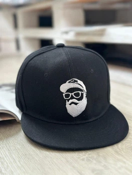 Кепка снепбек (Snapback) Бородач Черный 56-61р (9035)