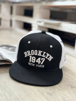 Кепка снепбек (Snapback) Brooklyn 1947 NY Черно-Белый 56-61р (9021)