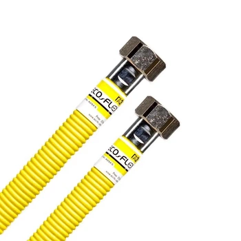 Сильфонный газовый нержавеющий шланг Eco-Flex 150 см ✓ Гайка - Гайка ✓ d12 1/2 Газ/Супер