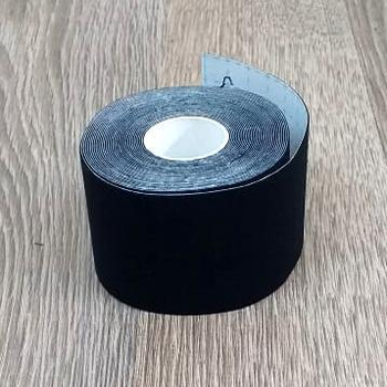 Кінезіо тейп 5*500см для підняття підтяжки грудей стрічка чорна для тейпування (7488)