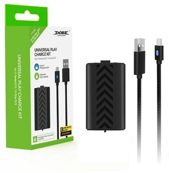 Аккумуляторная батарея DOBE® TYX-0634B (1200 mAh) + кабель Type-C (3м) для геймпада Microsoft Xbox Series S|X с LED-индикацией [428994005]